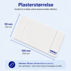 Transparent hudplaster for tørr og eksemutsatt hud