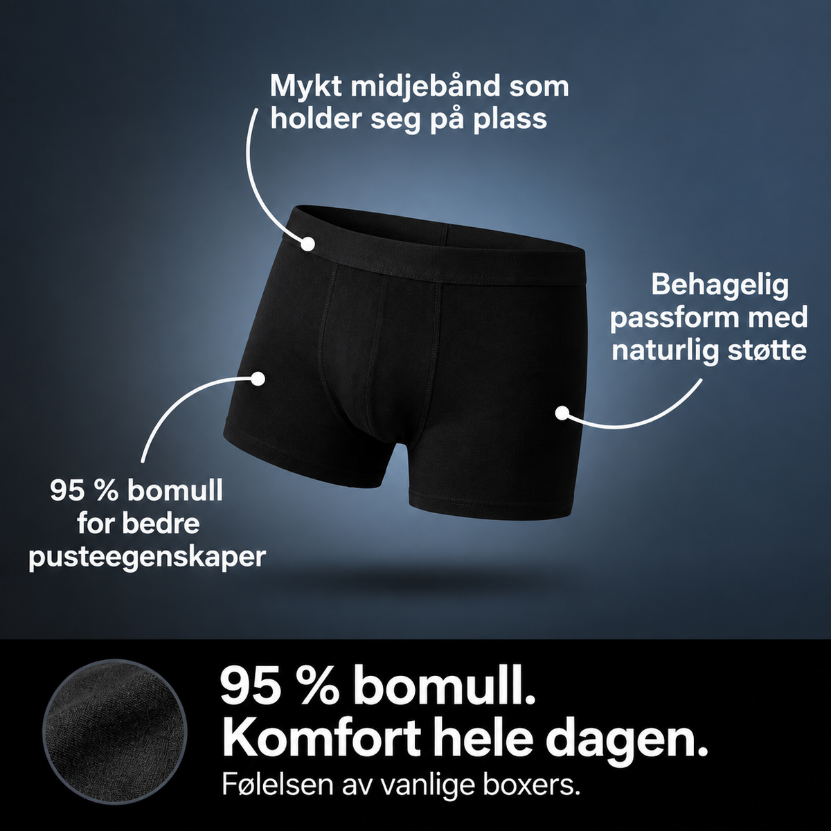 TryggBoxer™ Ekstremt Absorberende Boxershorts