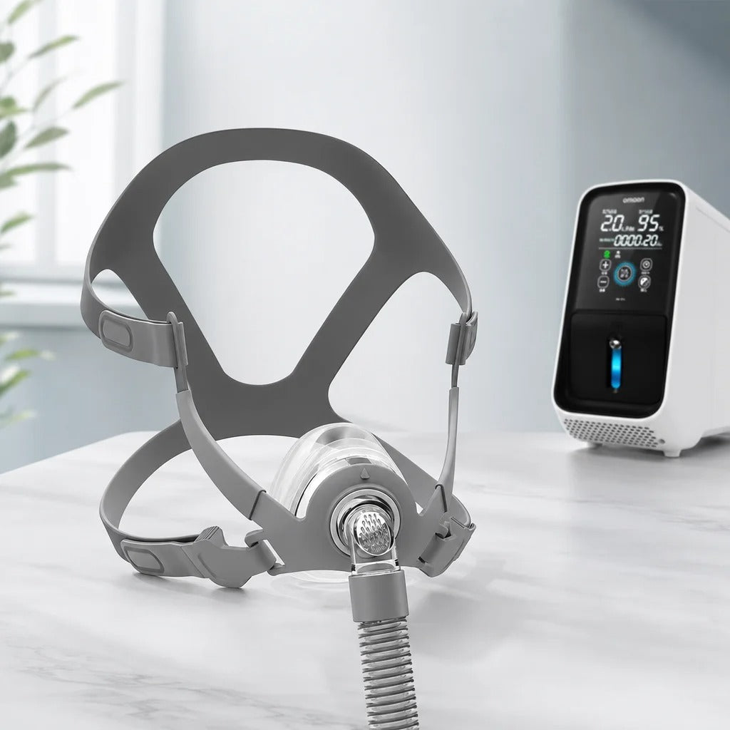Pannefri CPAP-nesemaske med justerbart hodebånd